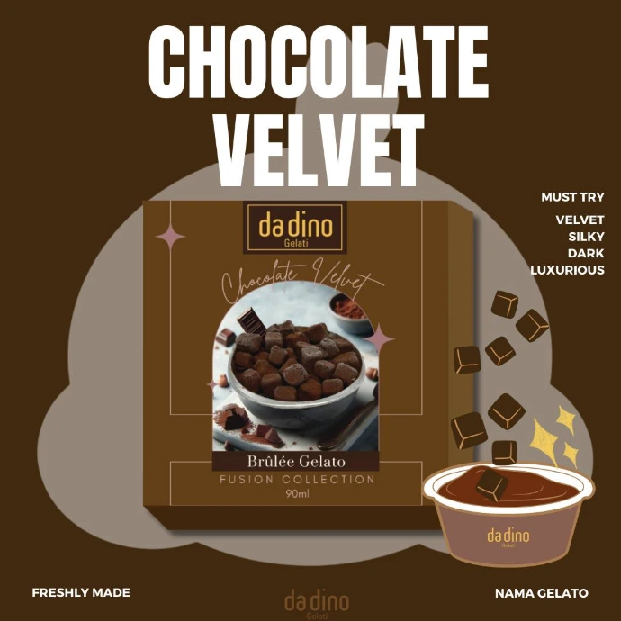 [BRU0008] da dino Chocolate Velvet Brûlée Gelato 生朱古力雪糕
